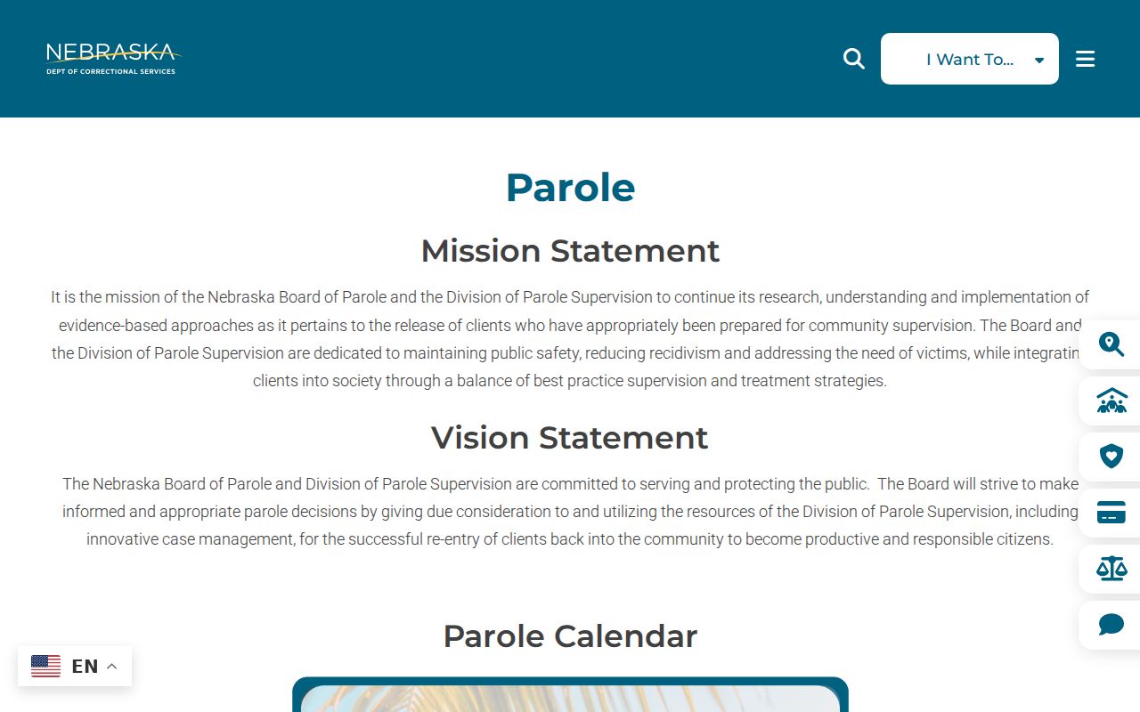 Hamlet criminal records and Nebraska parole information