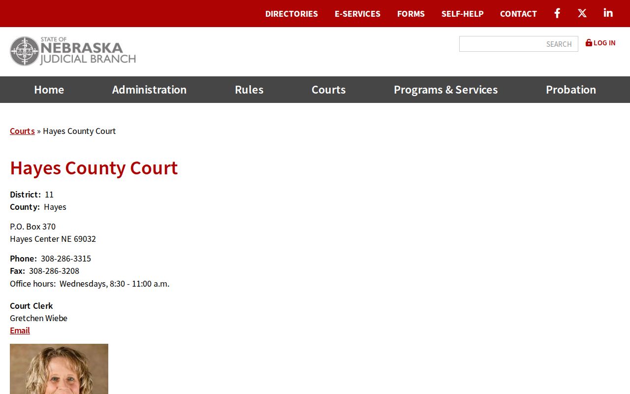 Hayes County criminal court case County Court directory