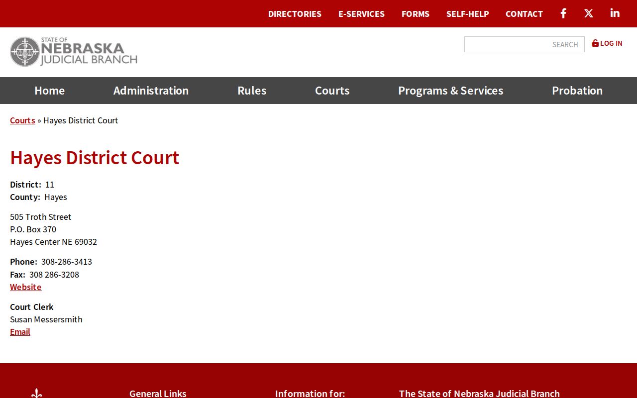 Hayes County criminal court case District Court directory